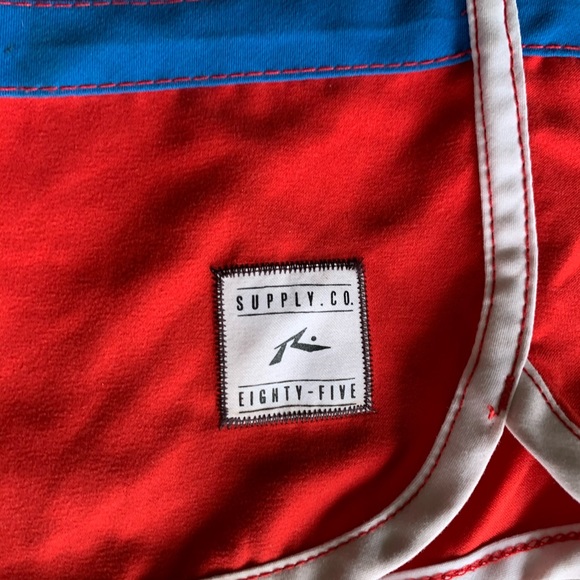 Red White & Blue Swim Trunks - Picture 2 of 3
